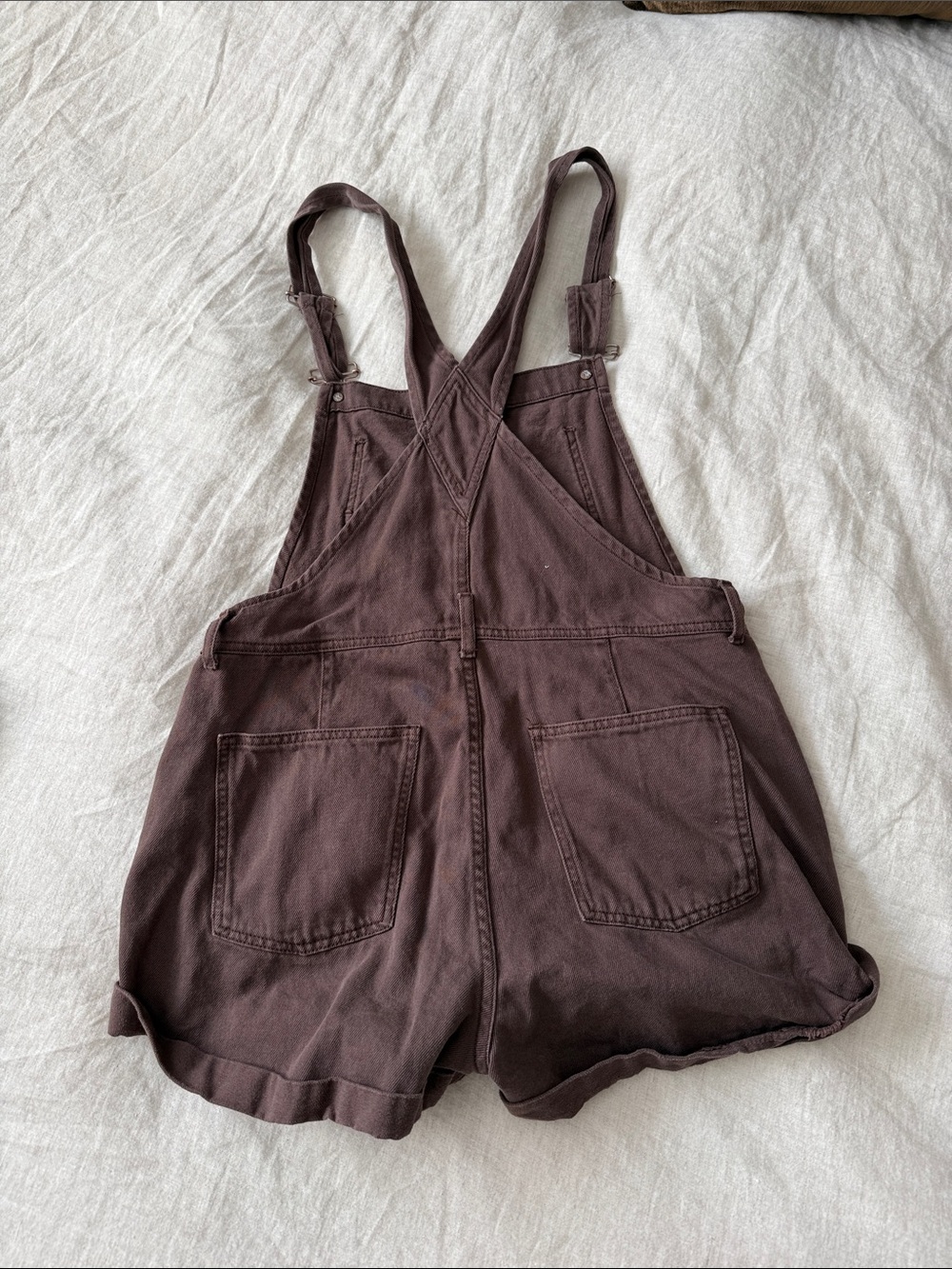 Free people brown denim overalls - Picture 3 of 3
